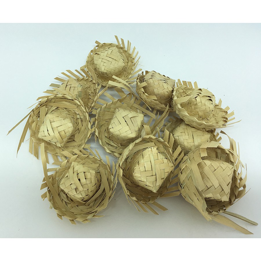 Mini Chapéu de Palha para Lembrancinha Festa Junina pacote c/ 10 Unidades