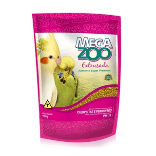 Ração Super Premium para Calopsitas e Periquitos PM-13 Megazoo 900g
