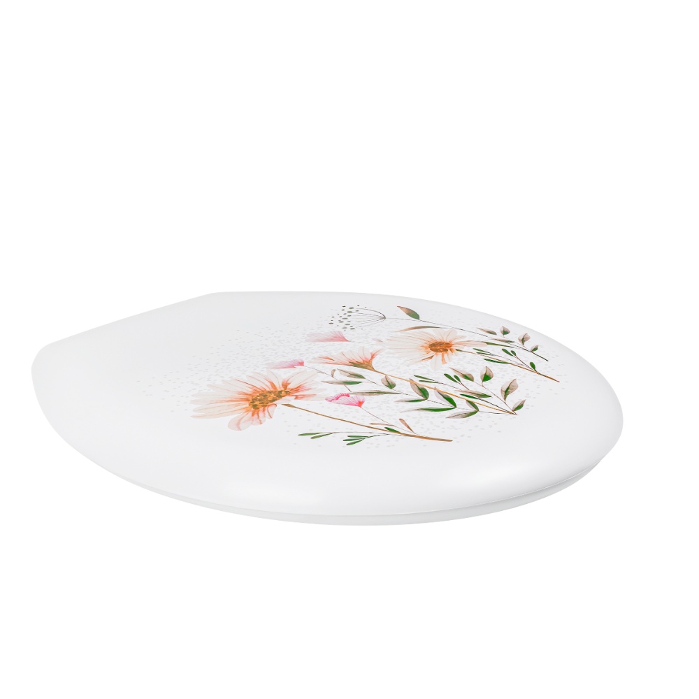 Assento Sanitário Almofadado Atlas Estampado Floral Branco Encaixe Universal — imagem 2 de 2