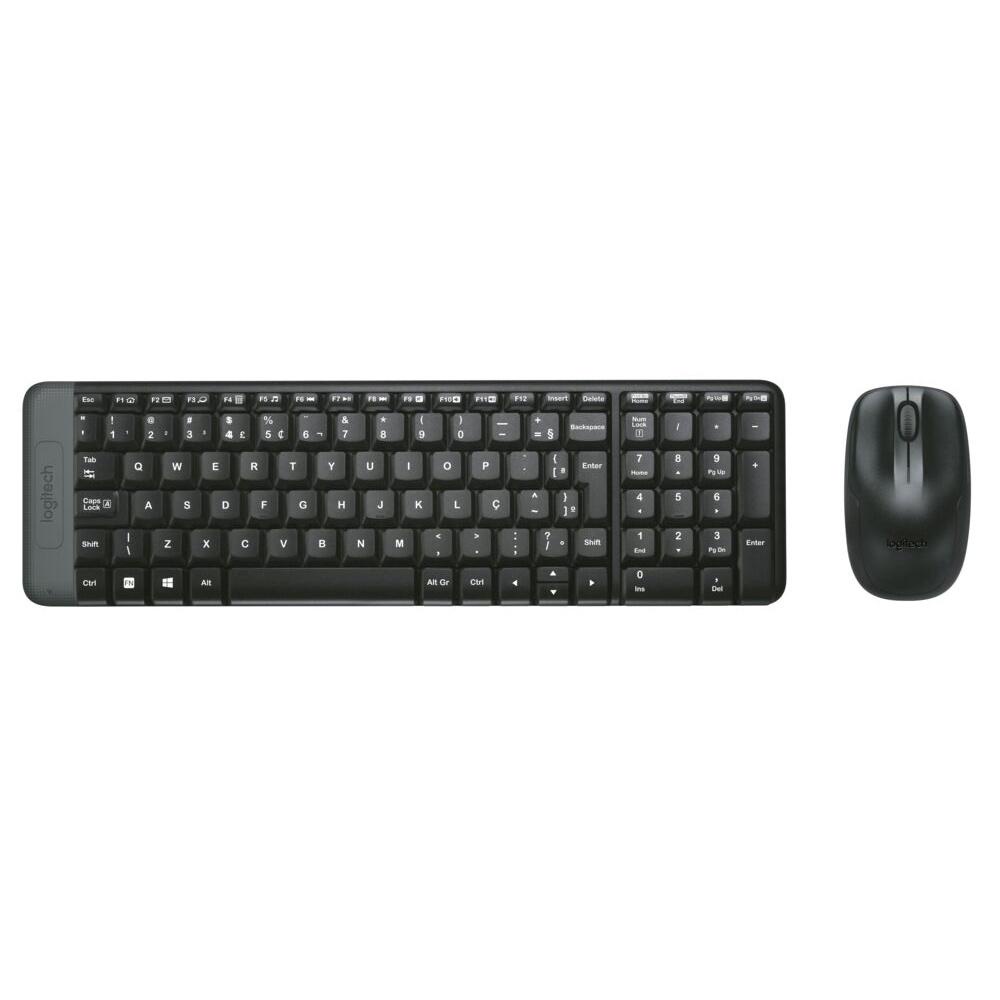 Combo Teclado e Mouse Wireless Sem Fio Logitech MK220