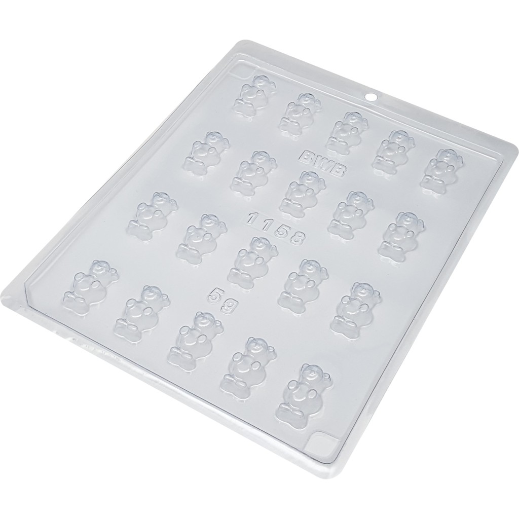 Forma Simples Ursinho 1158 (i5) em Acetato BWB Para Bombom, Doces Dia Das Crianças e Infantil// - Home & Living