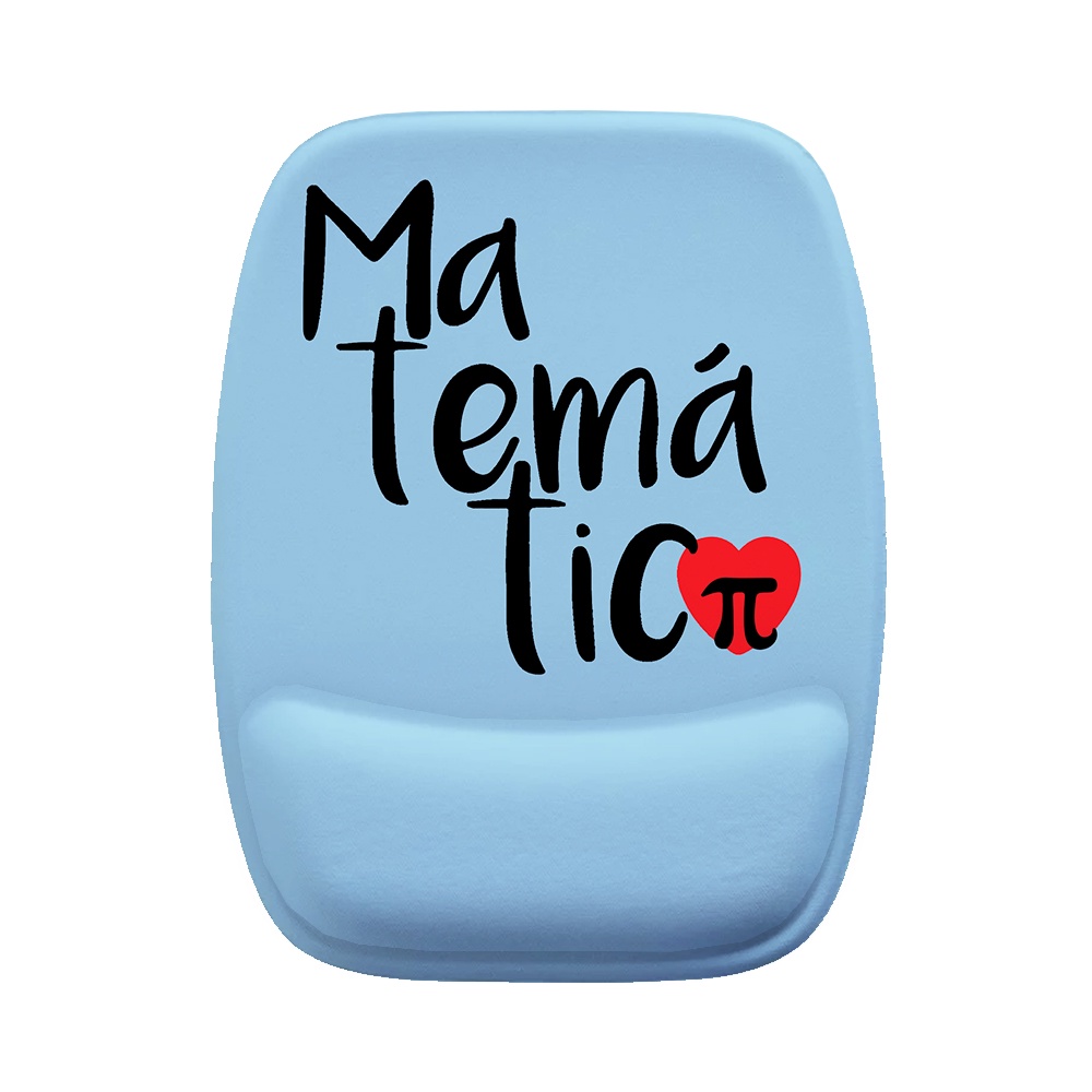 Mouse Pad Ergonomico Retangular Matemática Azul