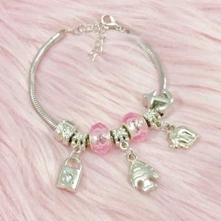Pulseira Berloques Prateada Estilo Pandora Altudo Feminina Presente (Modelo aleatório) em Oferta na Shopee