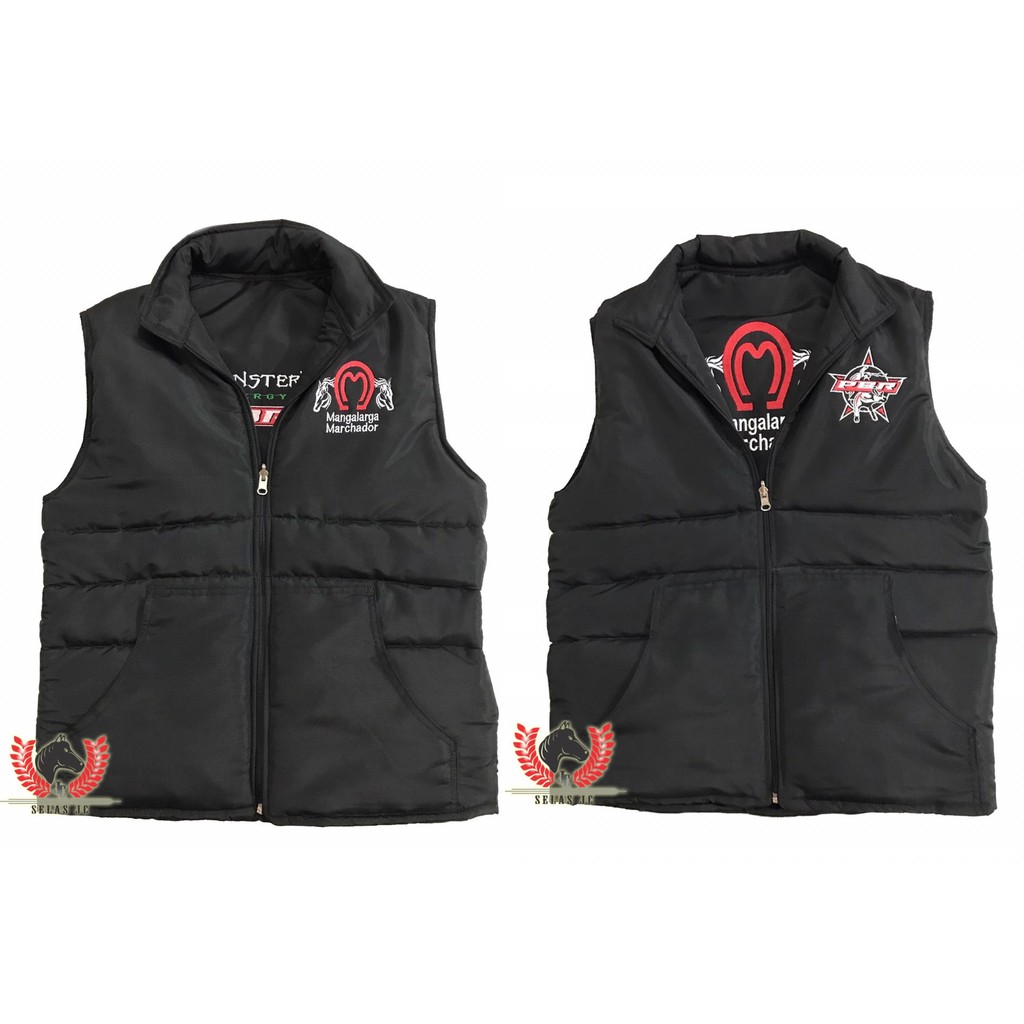 Colete Country Masculino Dupla Face Mangalarga Marchador e Pbr Monster
