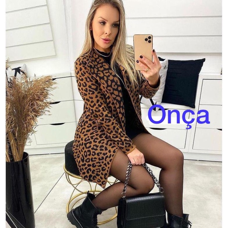 kimono trico Kimono Feminino Trico Inverno Oncinha Elegante