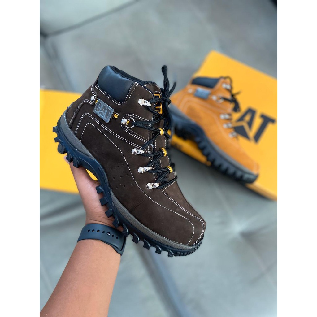 bota caterpillar masculina preta