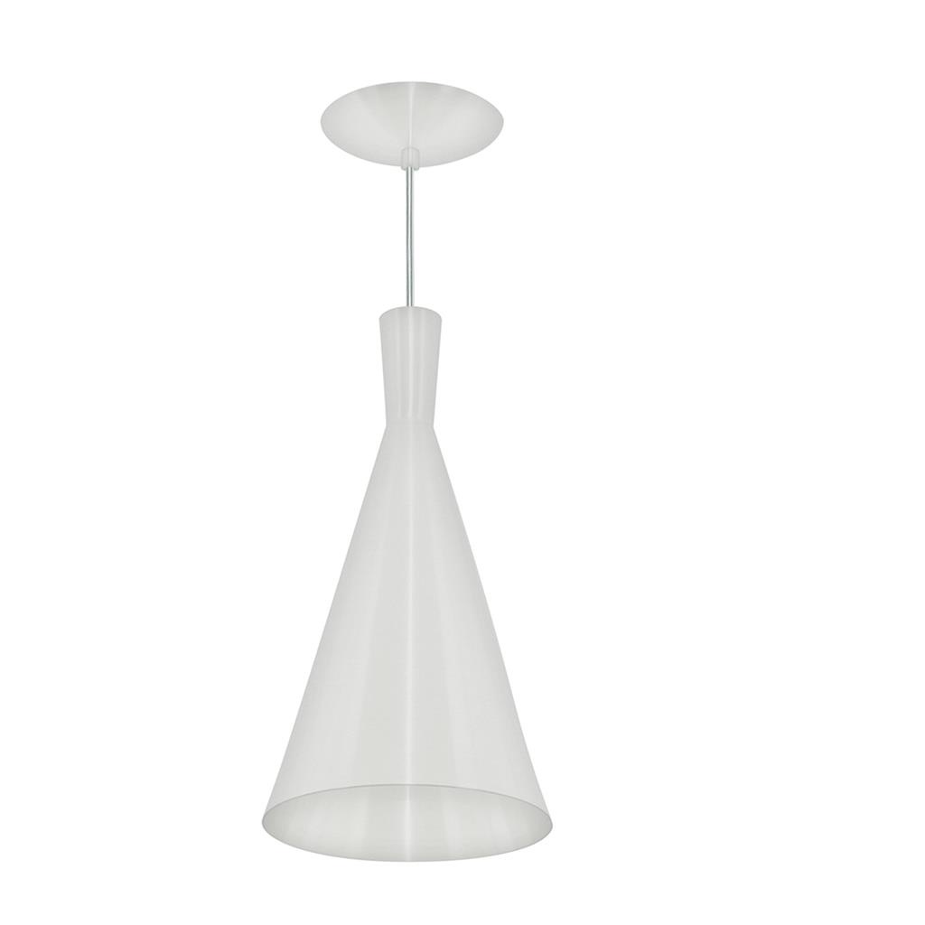 Pendente Tom Dixon Funil Corneta Gourmet Branco com Branco