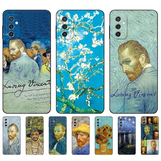 Caso Para Samsung Galaxy M12 M22 M23 F22 F23 M32 4G M52 5G Tampa Traseira Do Telefone Silicone Macio tpu Preto Vincent Van gogh
