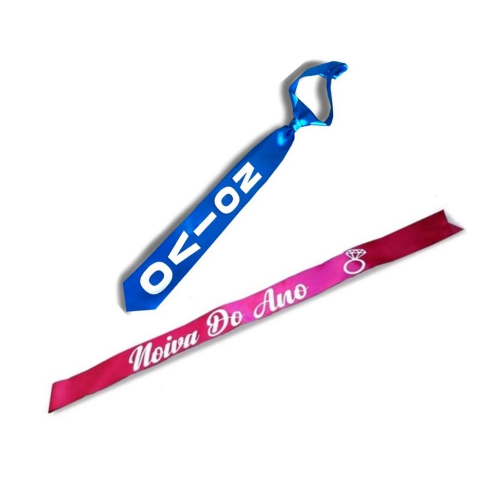 Kit Faixa Miss e Gravata Noivo