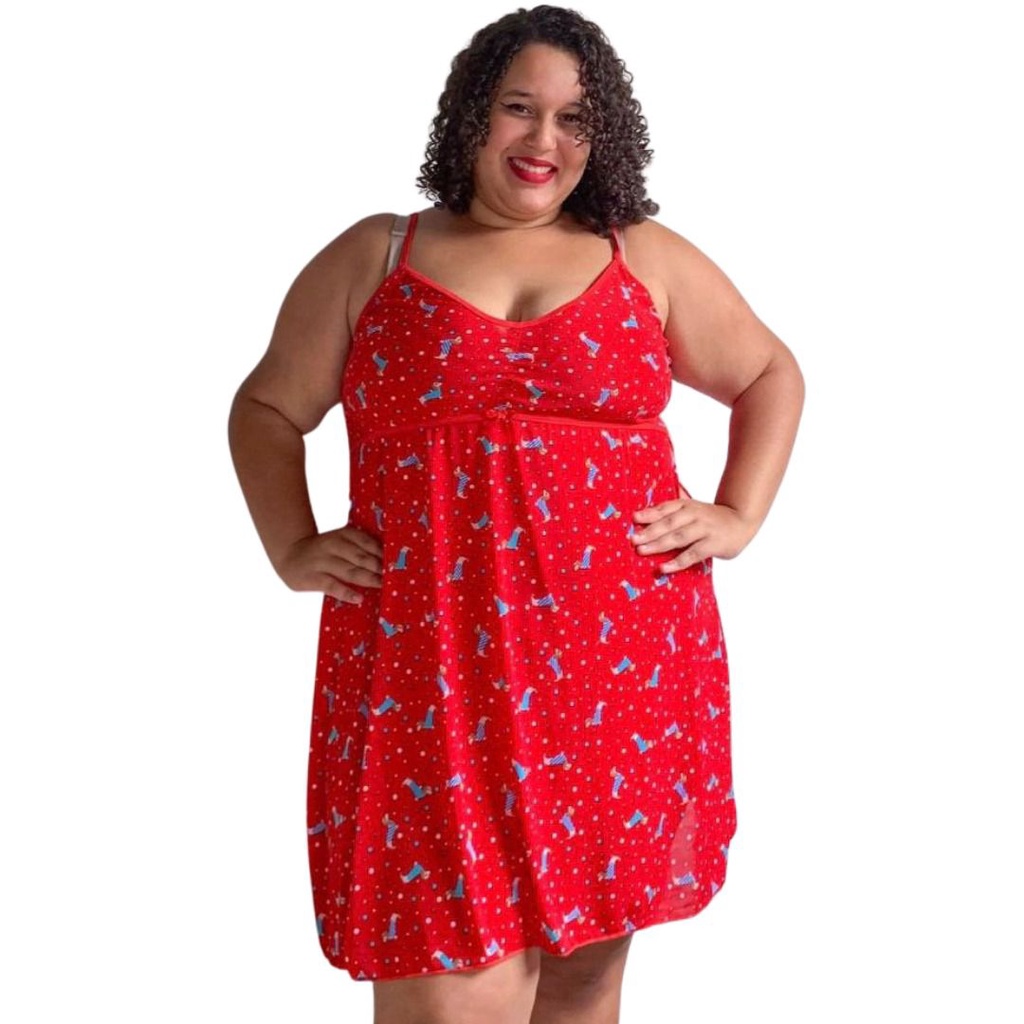 Kit 3 Camisola Plus Size, Camisola, Plus Size, Camisola Liganete, Pijamas, G1, G2, G3