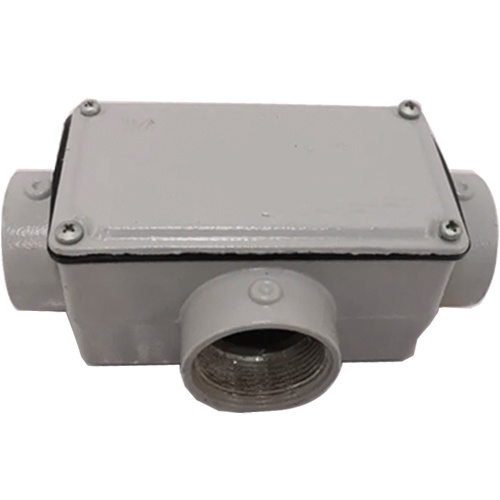 Condulete Tipo T Fixo Cinza Aluminio 1/2 Tgvp IP54 Wetzel em Oferta na Shopee