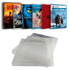 Case Protetora para Mídia Física, Bluray, CD, Steelbook, DVD, Playstation, Xbox, Switch - 5 Unidades