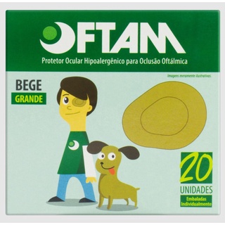 Protetor Ocular Oftam Grande Bege cx C/20 Unidades