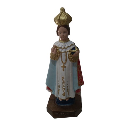 Escultura Imagem Menino Jesus de Praga 30cm - Borracha Inquebrável.