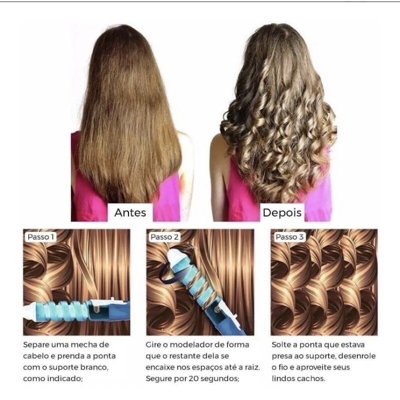 Modelador De Cachos Babyliss Ondulado E Cabelo Cacheado | Shopee Brasil