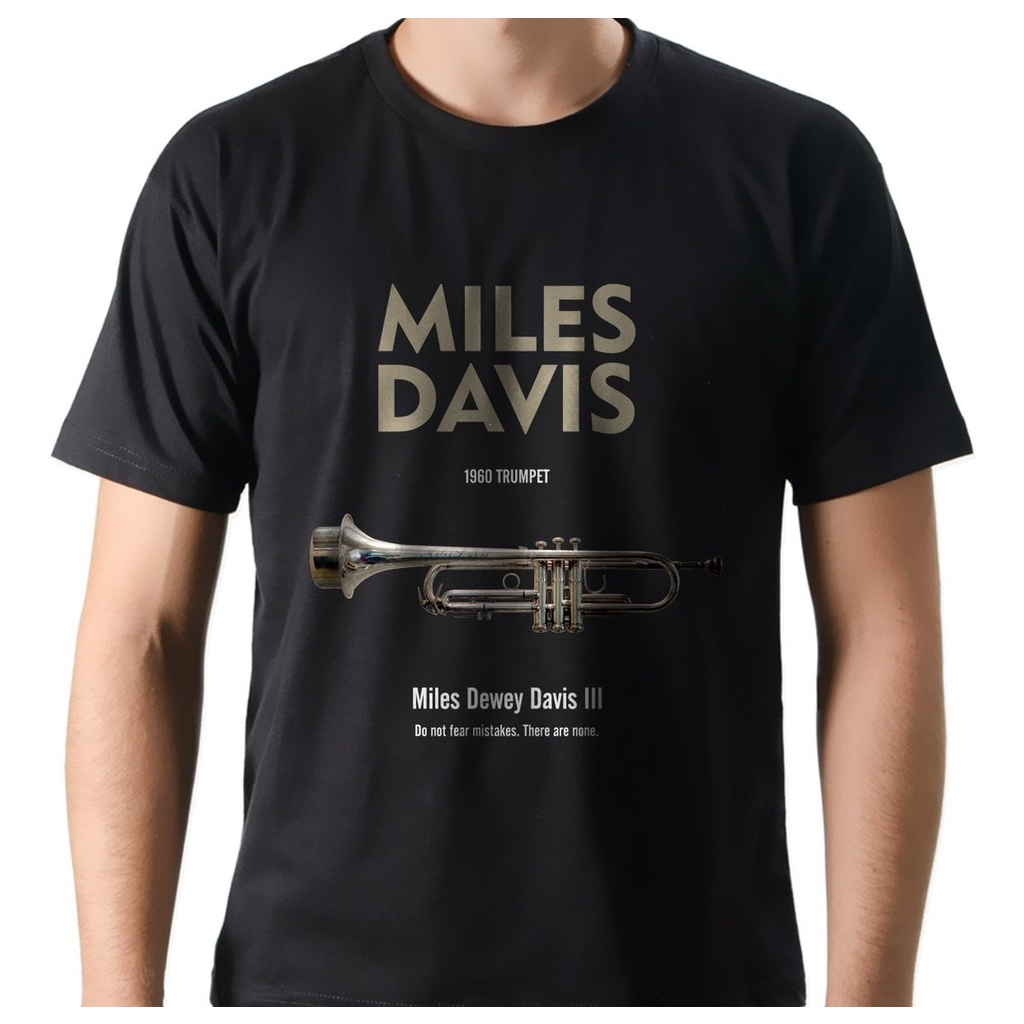 Camiseta Camisa Música Jazz Trumpete Miles Davis 100% Algodão