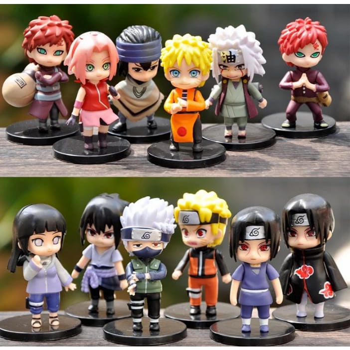 Naruto Action Figure Bonecos estilo Nendoroid Kakashi Itachi Uchiha Sasuke Uchiha Hinata Gaara jiraya Sakura.