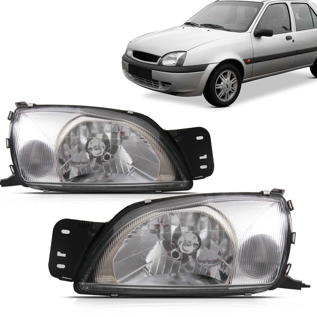 Farol Fiesta Courier 2000 2001 2002 Foco Simples Cristal