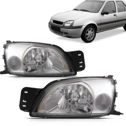 Farol Fiesta Courier 2000 2001 2002 Foco Simples Cristal