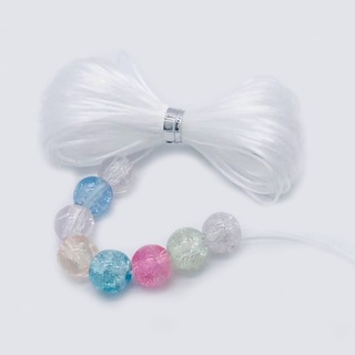 0.6mm 0.8mm Corda Elástica Linha De Transparente Beading Contas De Cristal
