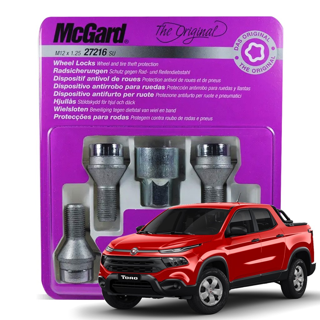 Parafuso Trava Antifurto Mcgard Segredo Fiat Toro 2020