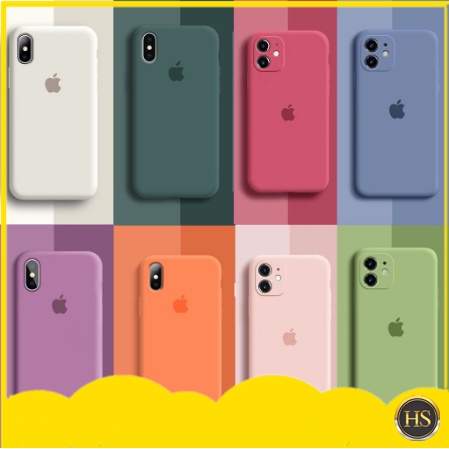 Case Capa Capinha Silicone iPhone Com Logo Apple Iphone 6 6s 7 8 7/8Plus X Xr XS XS Max