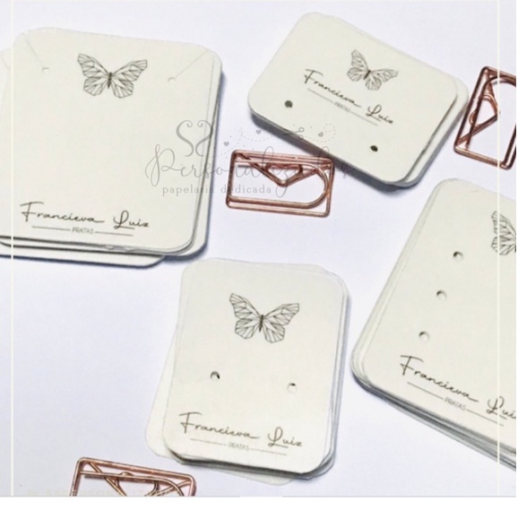 Cartela para Brincos e Colares personalizados - Tag Personalizada - Tag acessórios