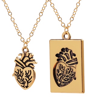 Retro Casal Collares Anatômica Coração Pingente De Colar De Mulheres Presente Do Dia Dos Namorados Bijoux Femme Declaração De Jóias