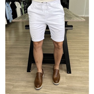 Bermuda Jogger Sarja Branco Masculino