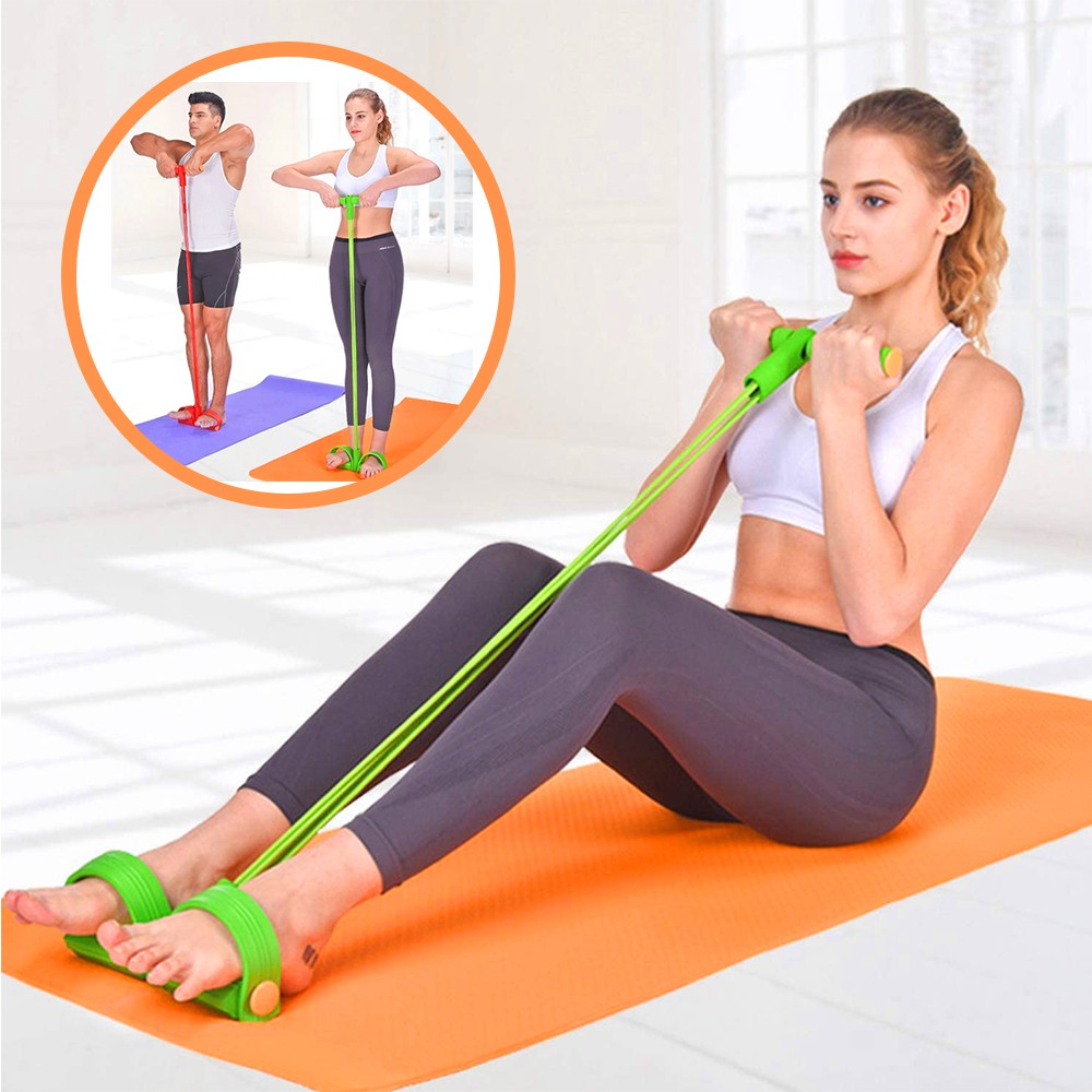 Extensor 2 Elásticos Exercícios Academia Ginástica Tensão Elástica de Resistência Corda para Puxar