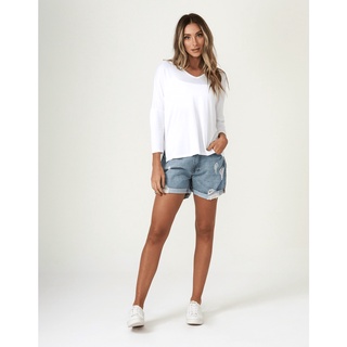 Blusa Zinzane Feminino Manga 7/8 Basic