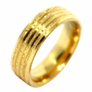 Aliança Casamento Anti Alérgico Banhado Ouro 18k Aço Inoxidável Não Enferruja e Não Descasca A-08