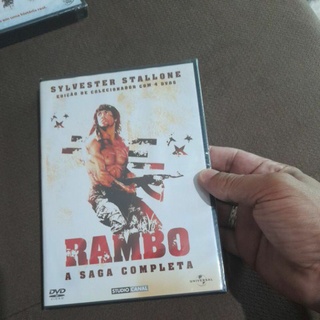 Box DVD Rambo a saga completa edição de colecionador com 4 DVDs novo lacrado de fábrica dublado