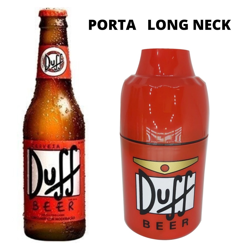 Porta Lata Litrinho Long Neck Suporte Cerveja 3x1 Duff Beer