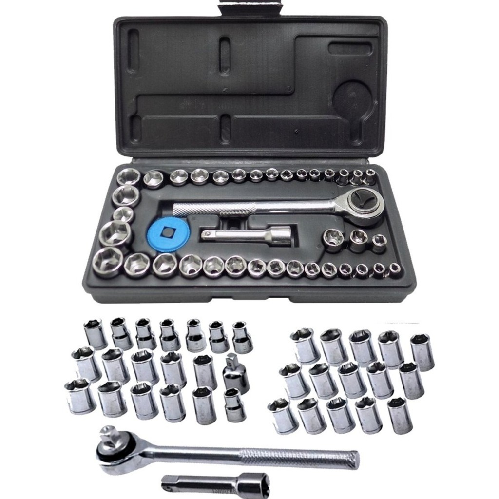 Jogo de soquetes com 40 peças - Titanium