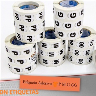 Etiqueta De Tamanho Colante Para Roupas Rolo Com 1.000 Unidades em Oferta na Shopee