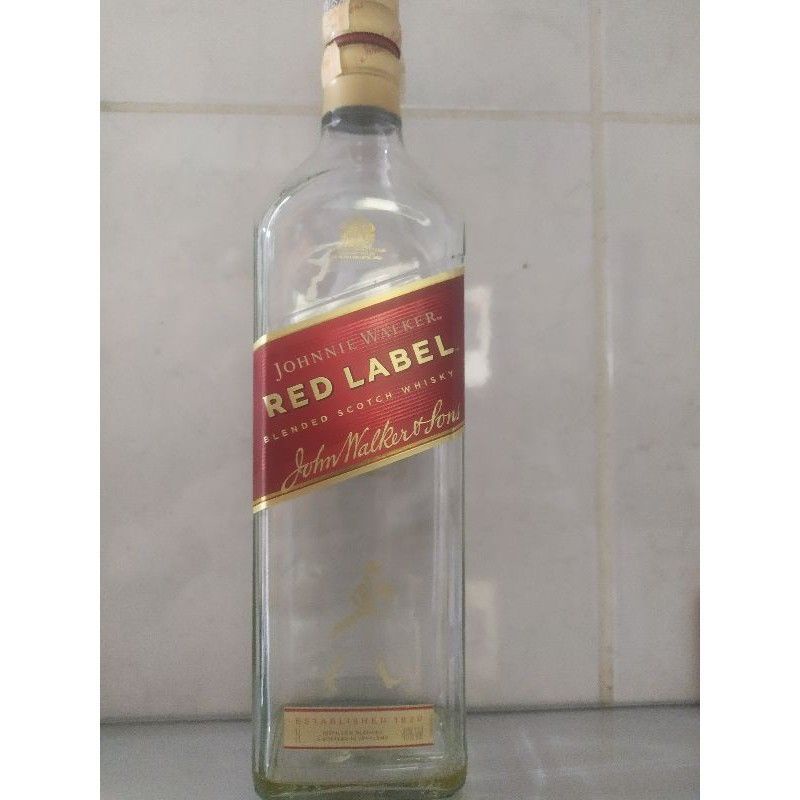10 Garrafas vazias de whisky Red Label com tampa | Shopee Brasil