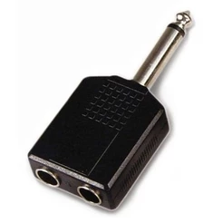 Plug Adaptador Duplicador 2 P10 Femea Mono x P10 Macho Mono 1 ,3 ou 5 Unidades Mxt