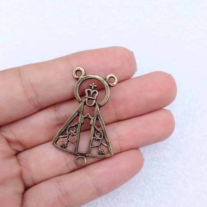 25 Entremeio Nossa Senhora Aparecida Ouro Velho - Entremeio para Terço Católico