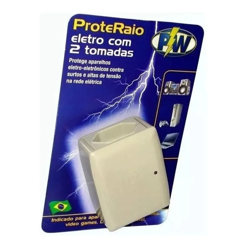 Protetor Contra Raios Surtos Picos Eletrodomesticos - Tv, Notebook, Airfryer, Micro-ondas
