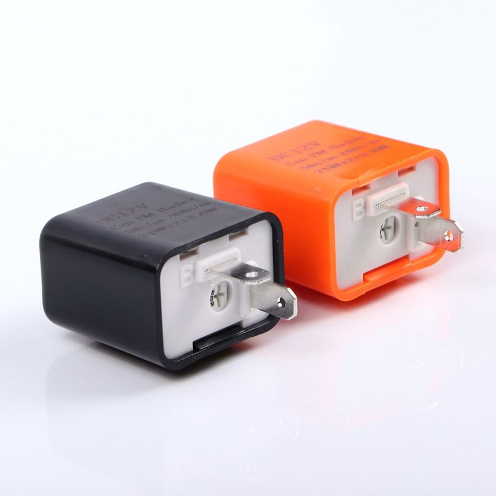 Okcatzone Relé Pisca-Pisca Led Ajustável Com 12v 2 Pinos Para Motocicleta