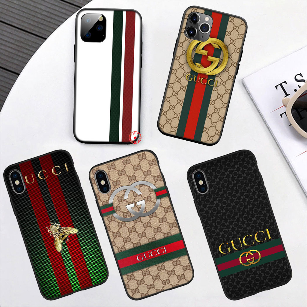 27vv Gucci Logo Soft Silicone Phone Case Cover For Iphone 11 12 Pro Max Mini Se Shopee Brasil