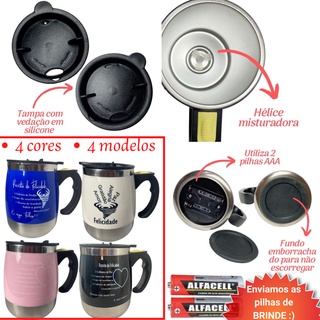 Caneca Mixer Automatica Misturadora Eletrica Para Caf Leite De Inox Com Tampa Ml Shopee Brasil