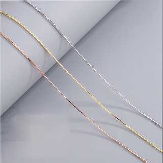 【 In Stock 】 925 Prata Esterlina Colar De Ouro Corrente De Caixa Douradadiferente Comprimento 18K Clavícula Rosa-Por Atacado