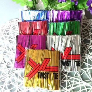 800Pcs Arame Multicolor Metálico Twist Ties Para Embalagem De Sacos De Doces Festa Ligação Lollipop Dessert Sealing Tie