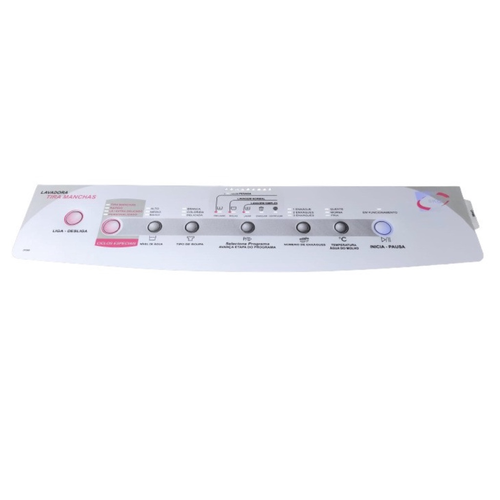Painel Decorativo Compatível para Lavadora Brastemp Bwt08a Tira Manchas