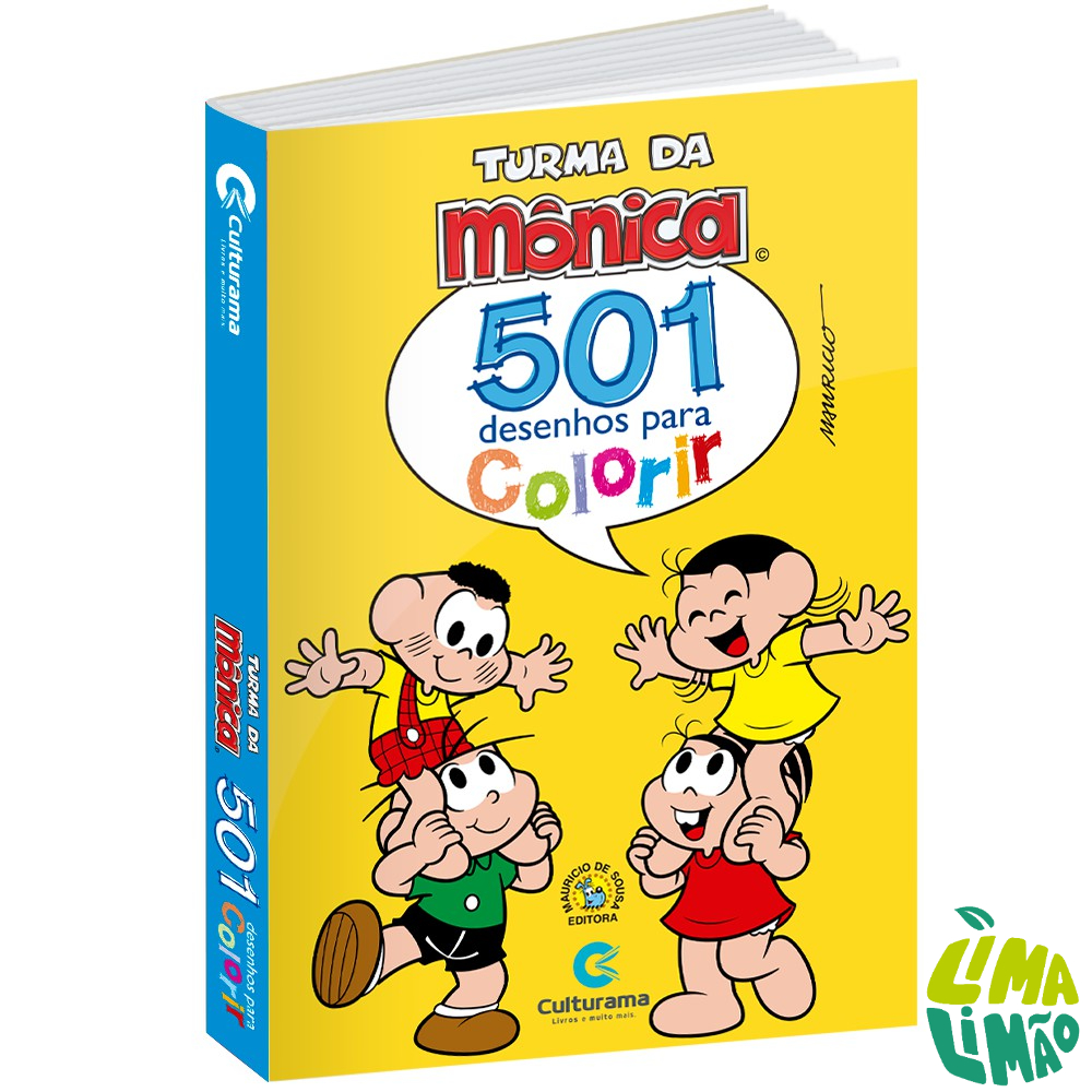 Livro Para Colorir Infantil 501 Desenhos Turma Da Mônica