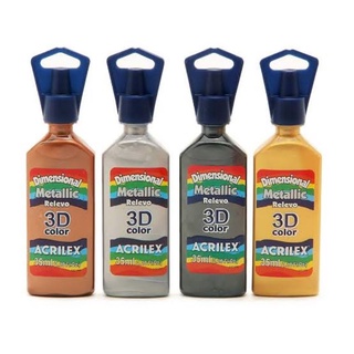 Tinta Dimensional Metálica 3D 35ml - Acrilex