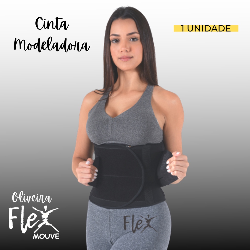 Cinta Modeladora Redutora De Medidas Queima Gordura Cintura Fina Flex Mouve em Oferta na Shopee