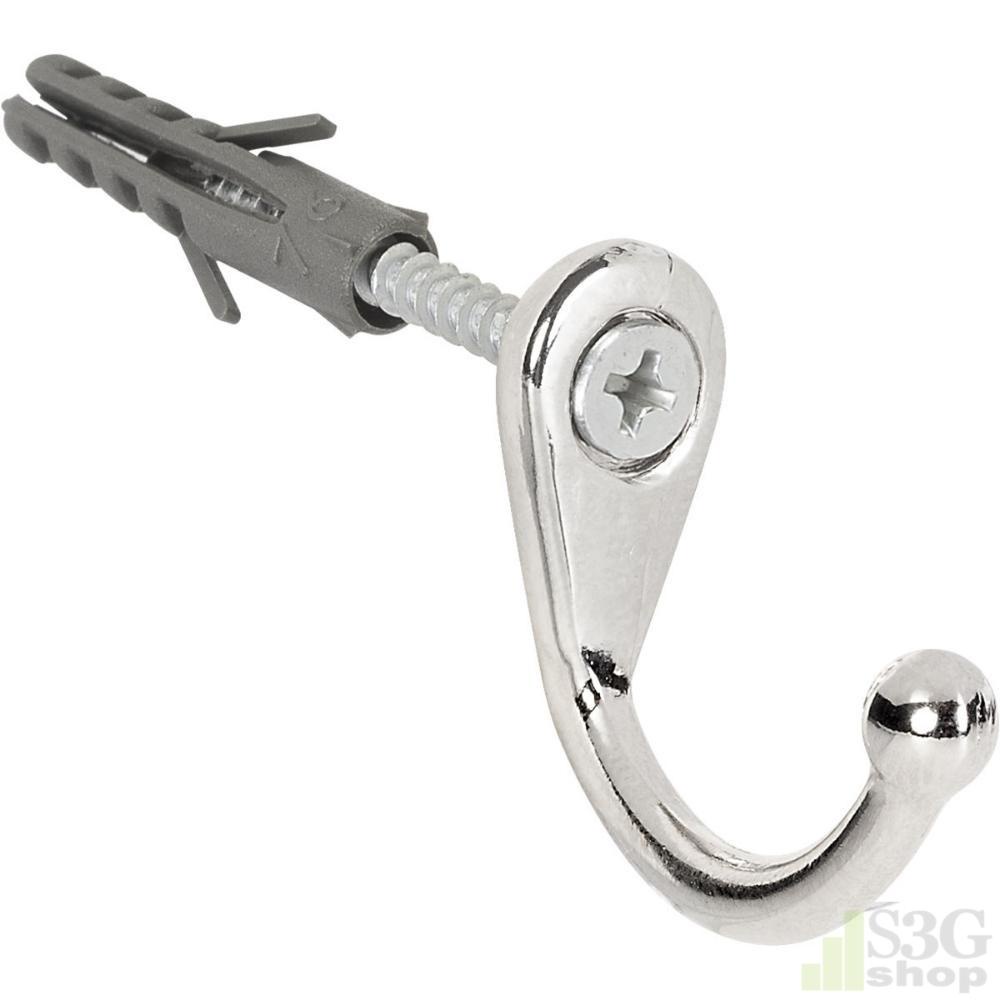 Cabide Gancho De Parede Para Roupas Cromado em Oferta na Shopee